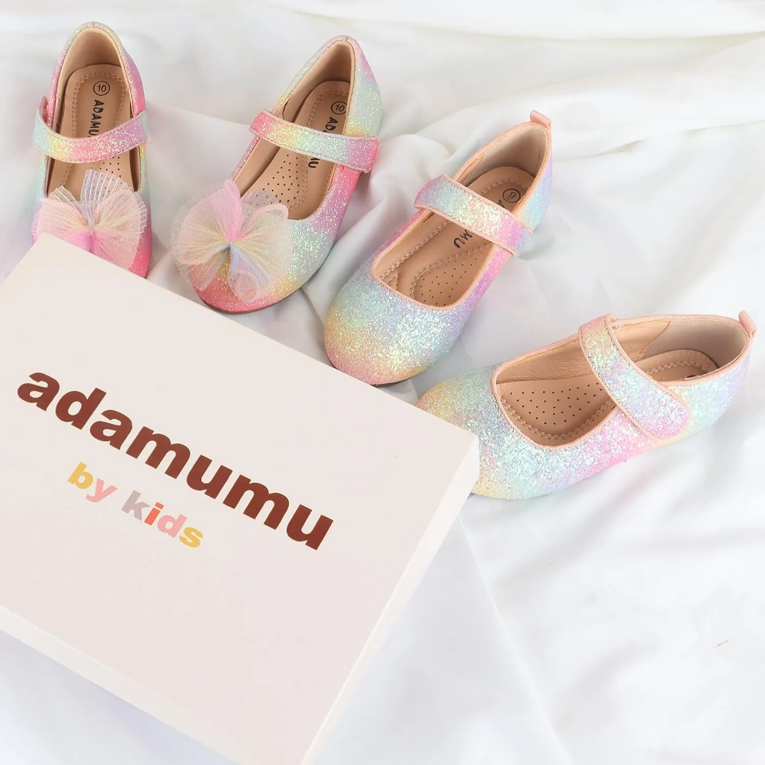 ADAMUMU Girls Dress Up Shoes Sparkly Shoes for Girls Princess Mary Jane School Uniform Dress Shoes in Performance, Prom and Graduation for Toddler/Little/Big Kids