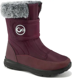 Almusen Snow Boots for Womens Winter Shoes: Warm Fur Lining Mid Calf Boots Women Anti Slip Waterproof Hook Loop Comfortable Outdoor Boot