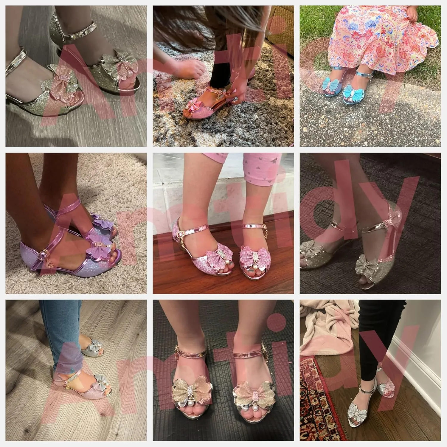 Amtidy Toddler Little Girl Mary Jane Dress Shoes - Ballet Flats for School Party Dress Shoes