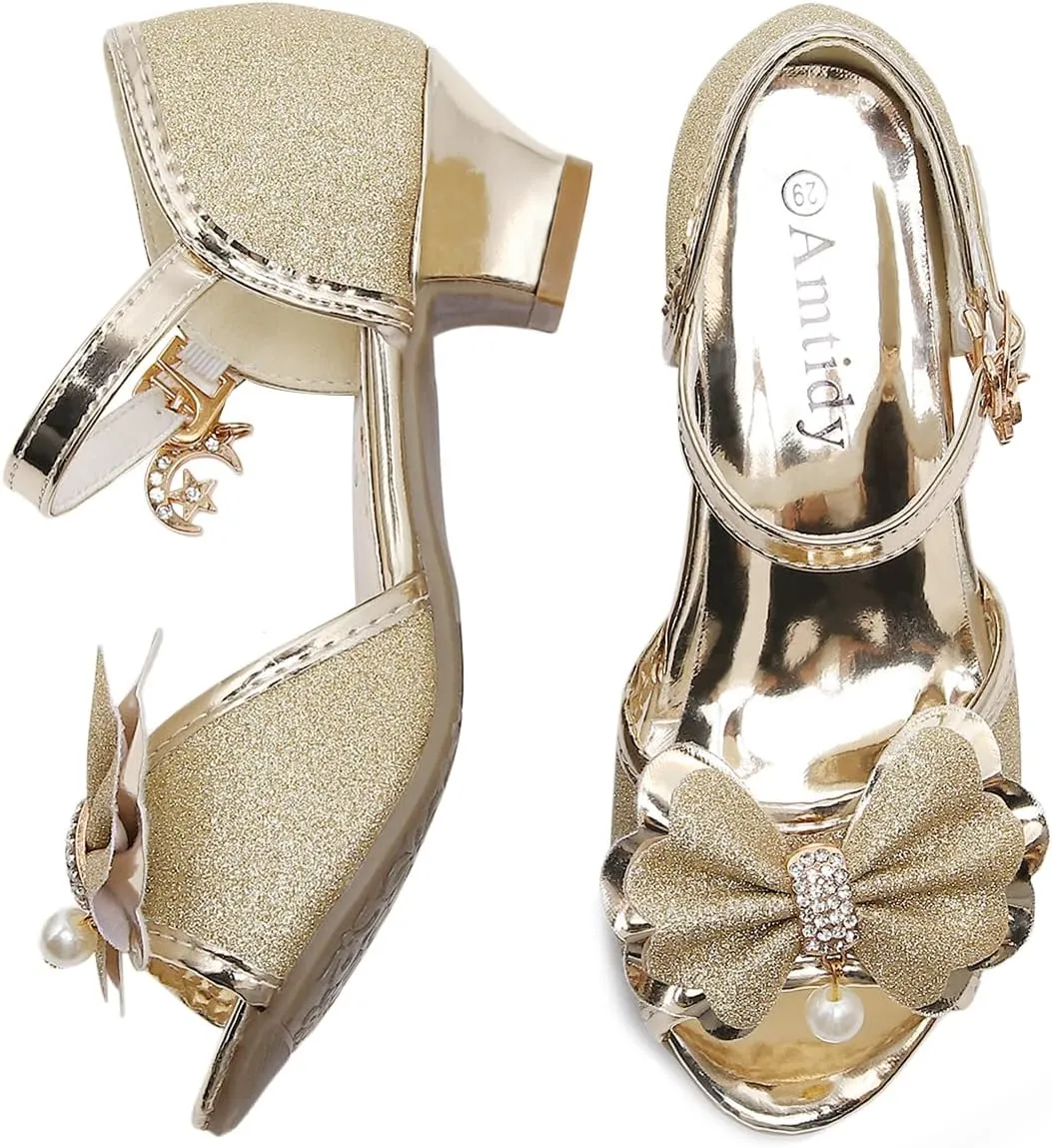 Amtidy Toddler Little Girl Mary Jane Dress Shoes - Ballet Flats for School Party Dress Shoes