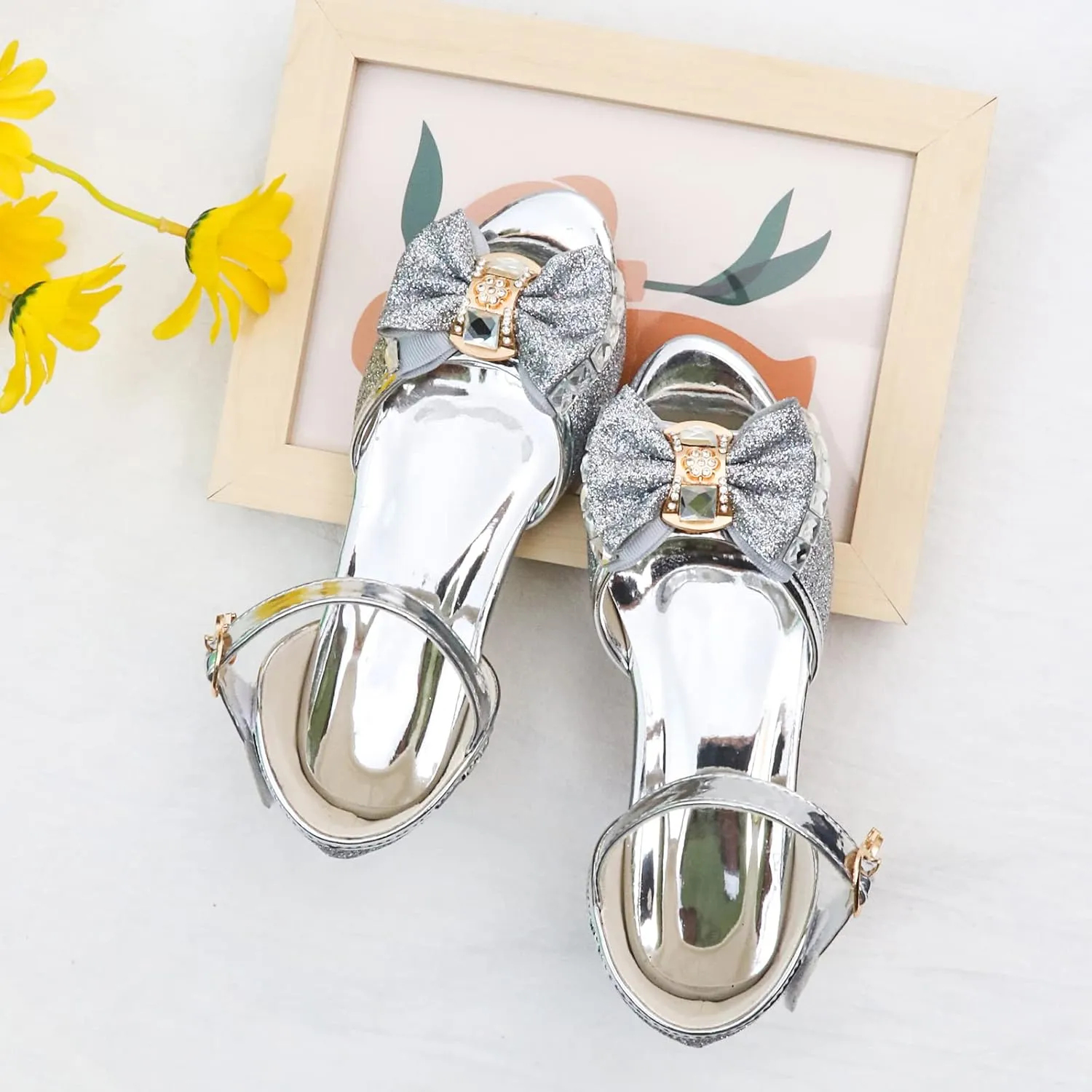 Amtidy Toddler Little Girl Mary Jane Dress Shoes - Ballet Flats for School Party Dress Shoes