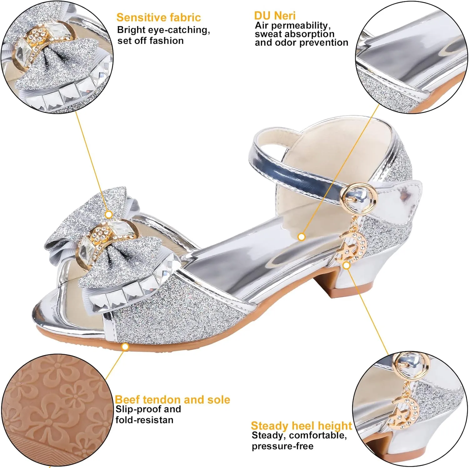 Amtidy Toddler Little Girl Mary Jane Dress Shoes - Ballet Flats for School Party Dress Shoes