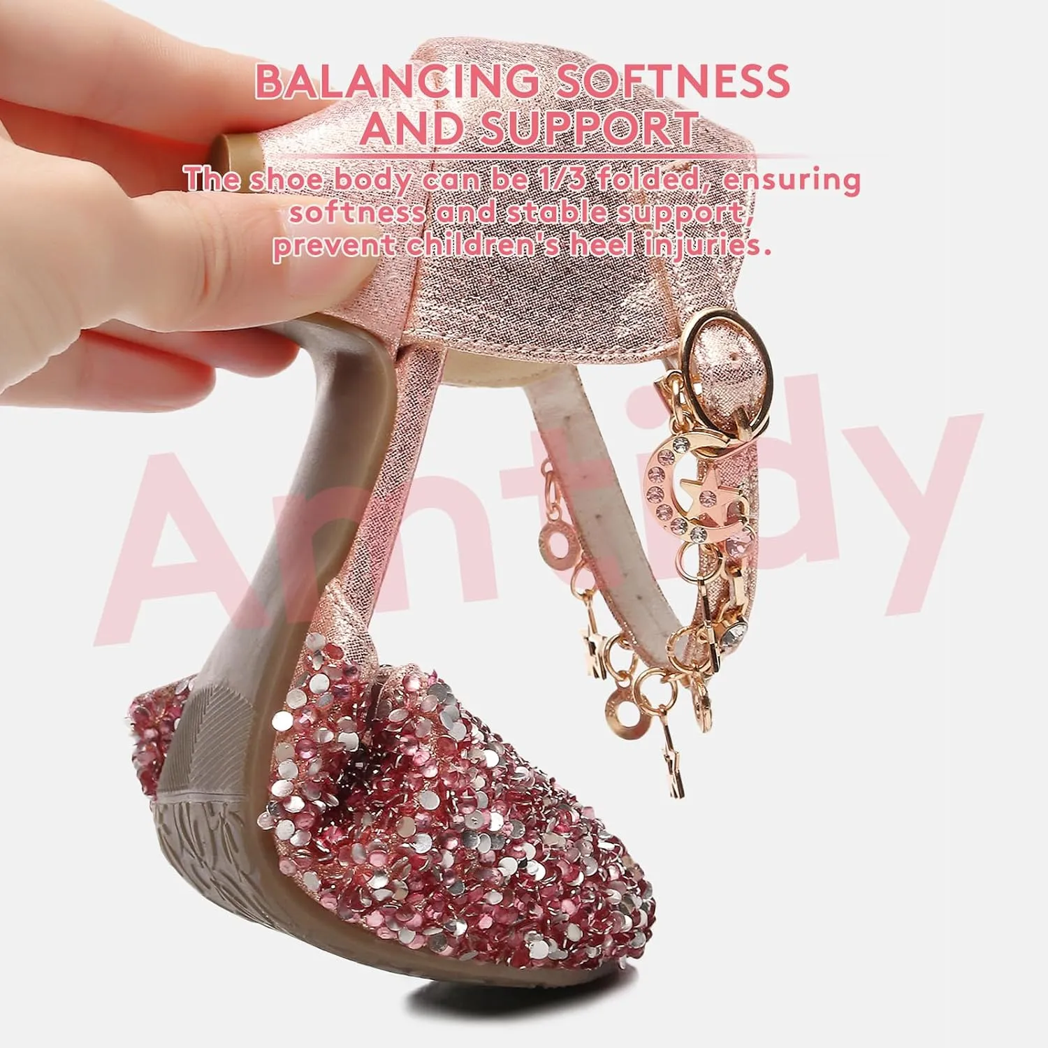 Amtidy Toddler Little Girl Mary Jane Dress Shoes - Ballet Flats for School Party Dress Shoes
