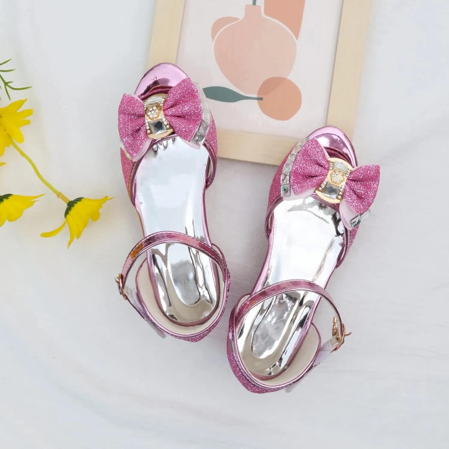 Amtidy Toddler Little Girl Mary Jane Dress Shoes - Ballet Flats for School Party Dress Shoes