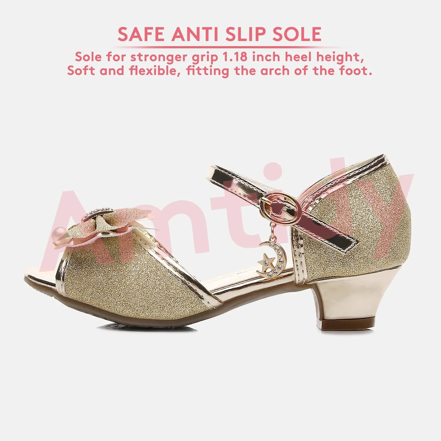 Amtidy Toddler Little Girl Mary Jane Dress Shoes - Ballet Flats for School Party Dress Shoes