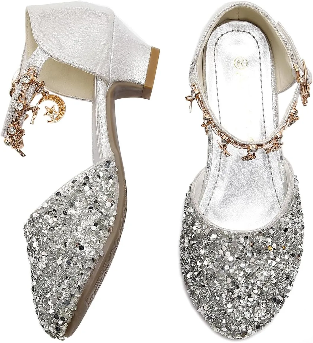 Amtidy Toddler Little Girl Mary Jane Dress Shoes - Ballet Flats for School Party Dress Shoes
