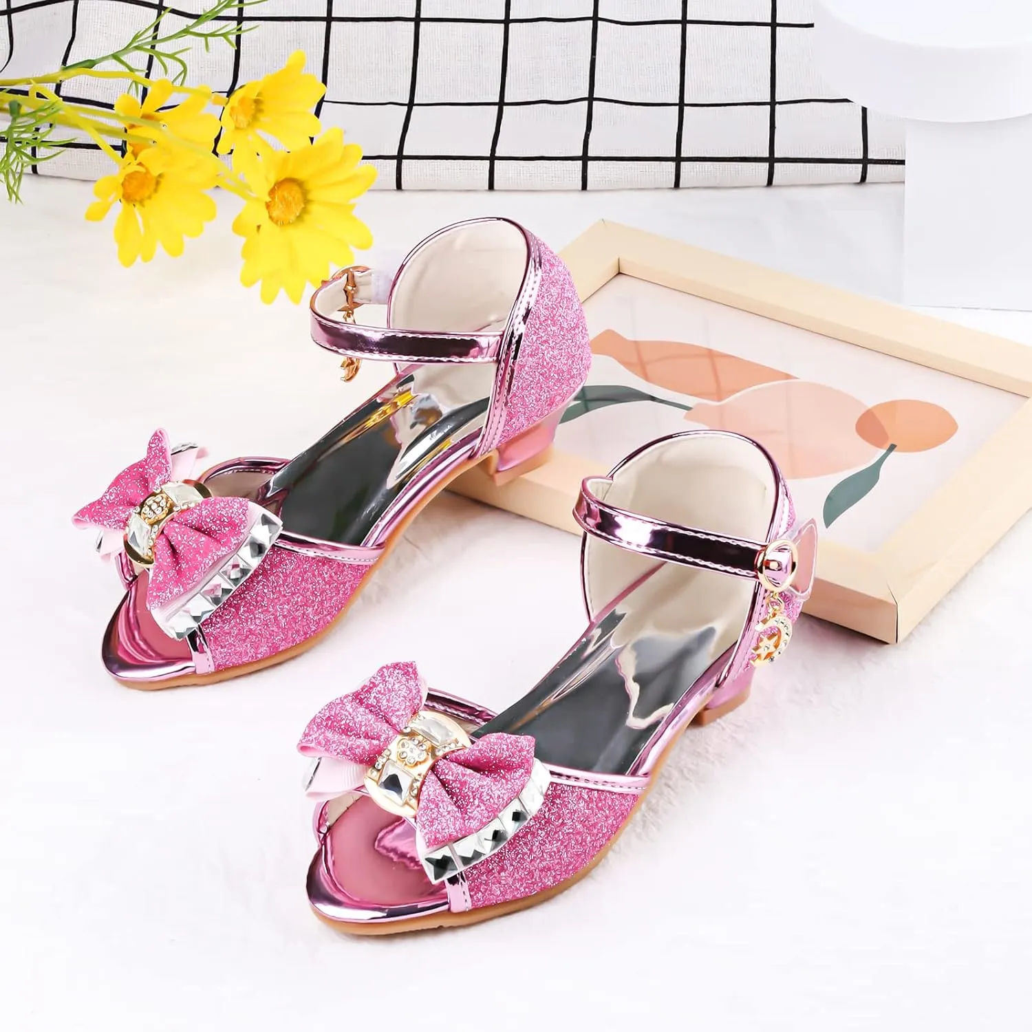 Amtidy Toddler Little Girl Mary Jane Dress Shoes - Ballet Flats for School Party Dress Shoes