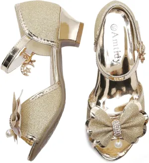 Amtidy Toddler Little Girl Mary Jane Dress Shoes - Ballet Flats for School Party Dress Shoes