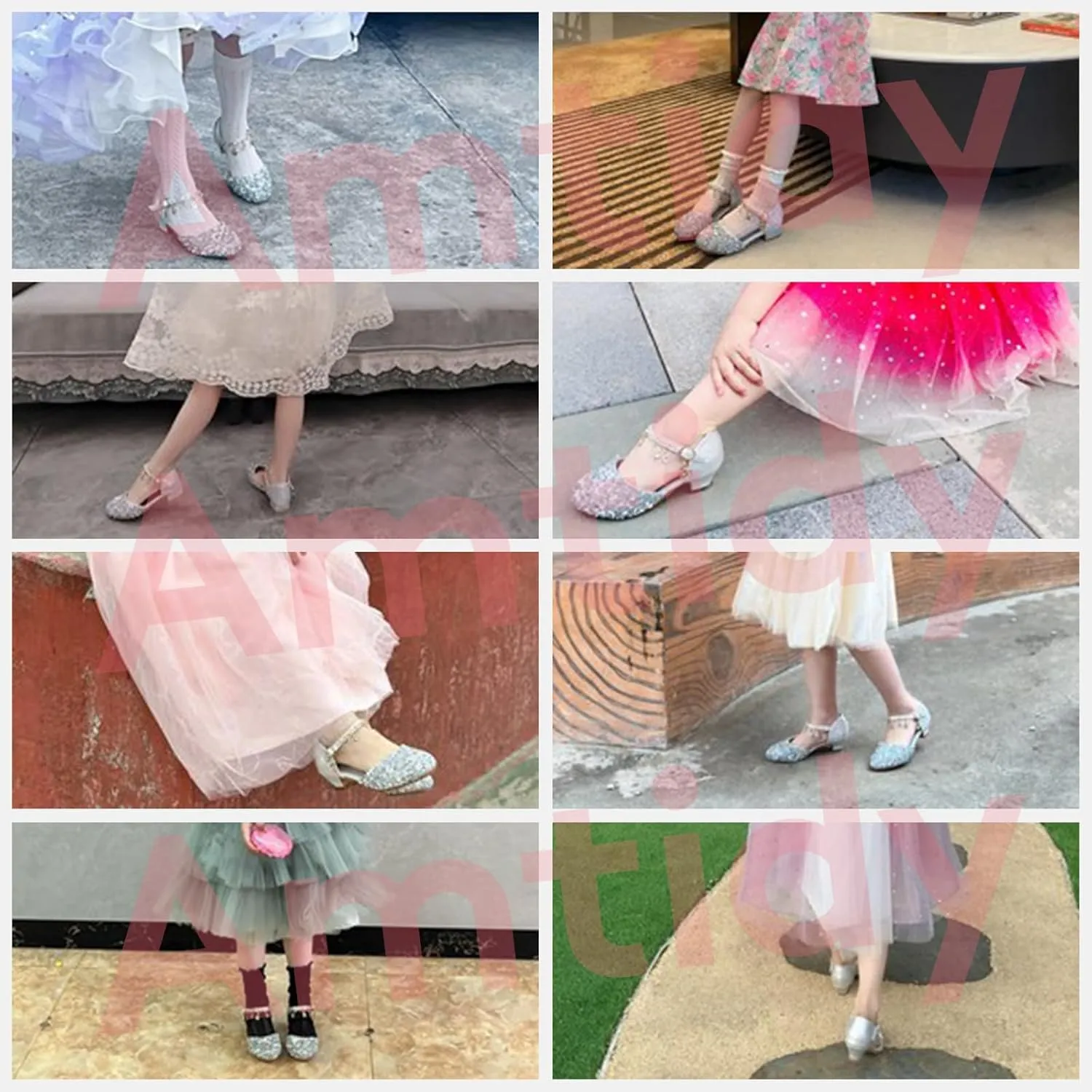 Amtidy Toddler Little Girl Mary Jane Dress Shoes - Ballet Flats for School Party Dress Shoes