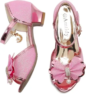 Amtidy Toddler Little Girl Mary Jane Dress Shoes - Ballet Flats for School Party Dress Shoes