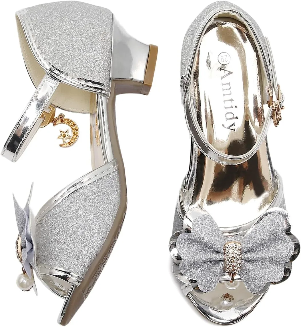 Amtidy Toddler Little Girl Mary Jane Dress Shoes - Ballet Flats for School Party Dress Shoes