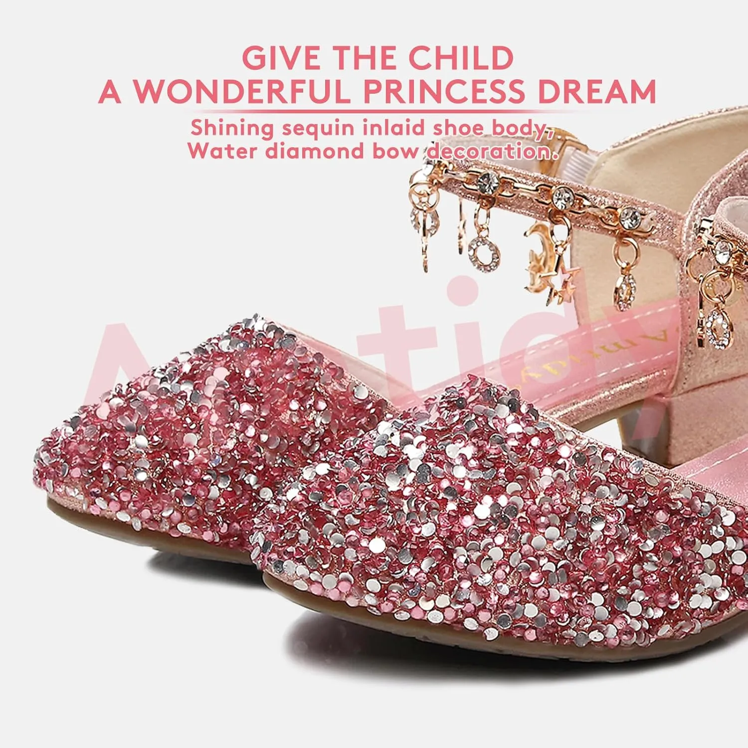 Amtidy Toddler Little Girl Mary Jane Dress Shoes - Ballet Flats for School Party Dress Shoes
