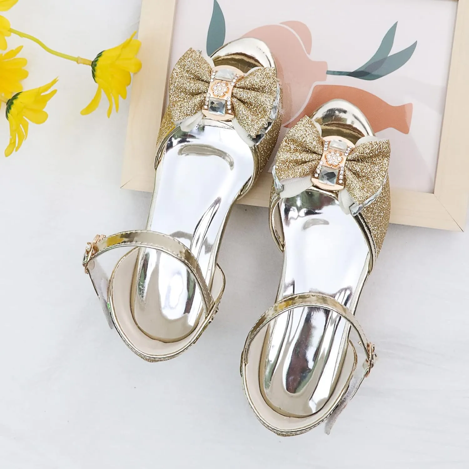 Amtidy Toddler Little Girl Mary Jane Dress Shoes - Ballet Flats for School Party Dress Shoes