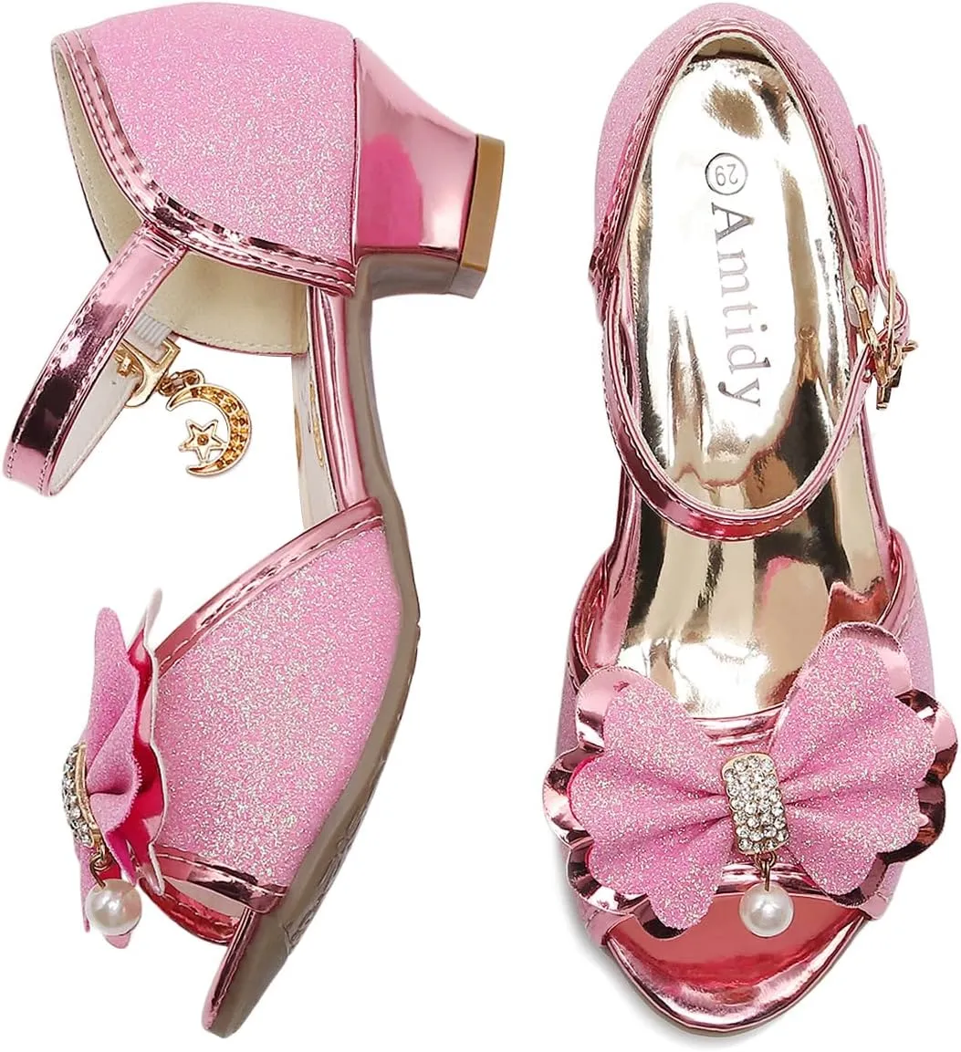 Amtidy Toddler Little Girl Mary Jane Dress Shoes - Ballet Flats for School Party Dress Shoes