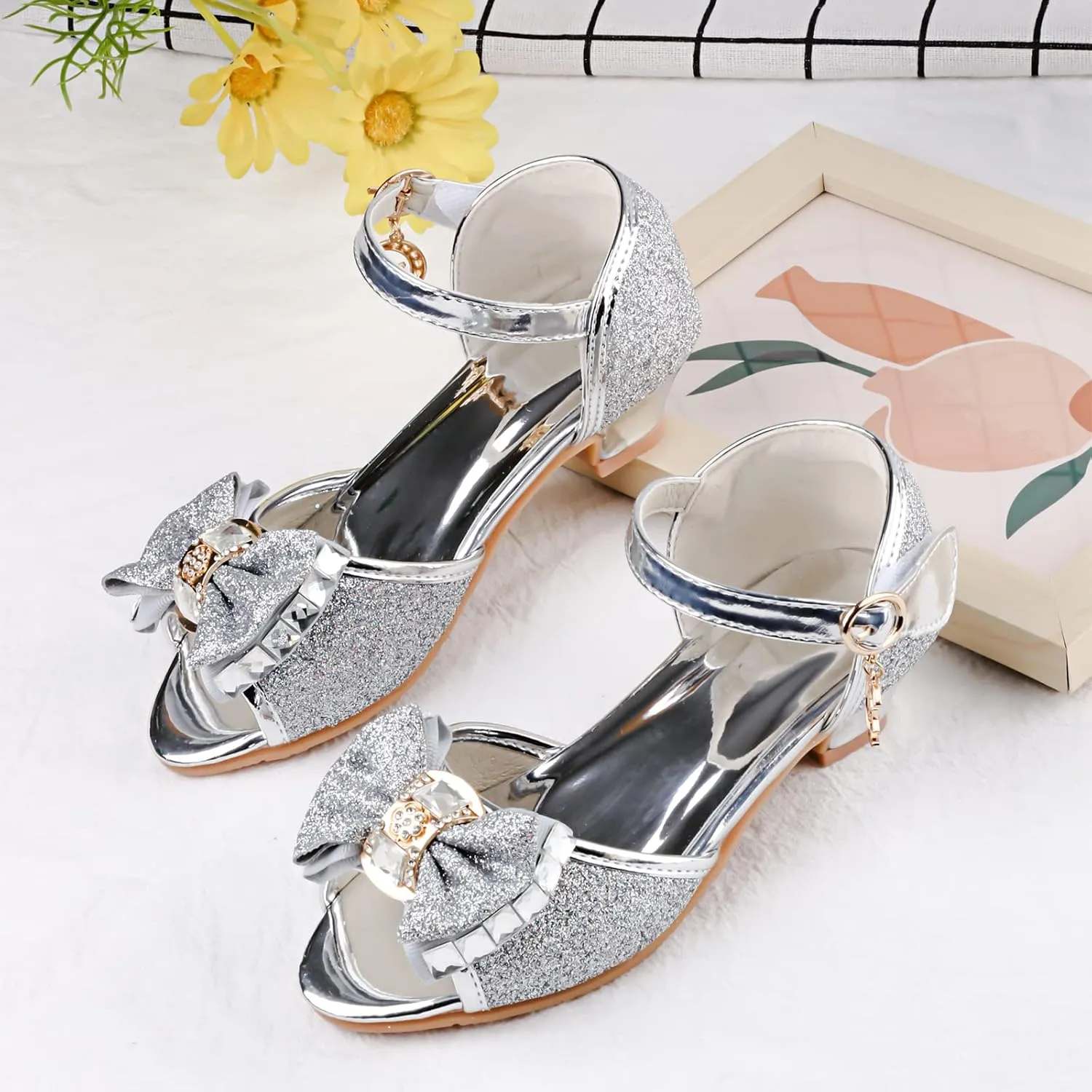 Amtidy Toddler Little Girl Mary Jane Dress Shoes - Ballet Flats for School Party Dress Shoes