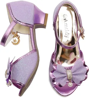 Amtidy Toddler Little Girl Mary Jane Dress Shoes - Ballet Flats for School Party Dress Shoes