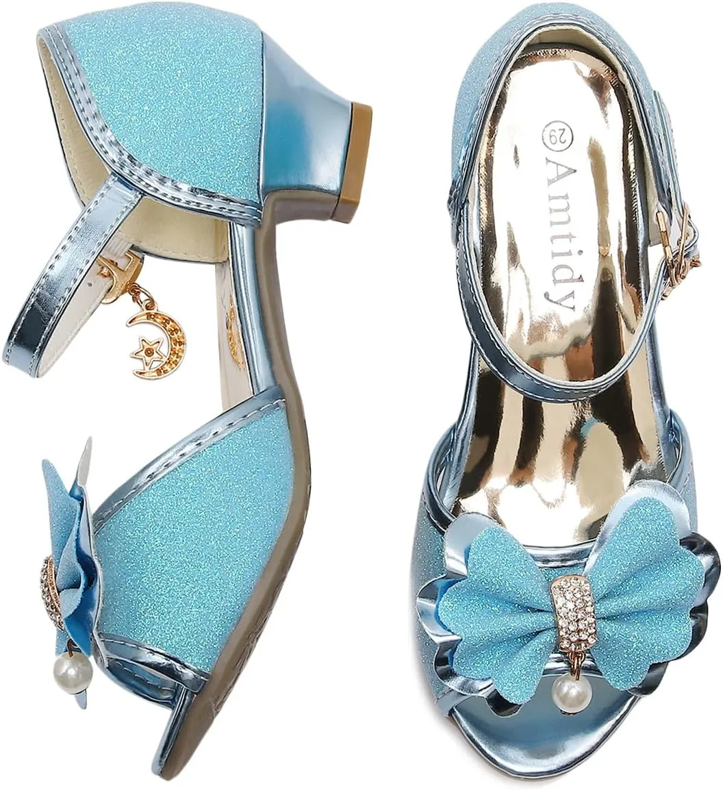 Amtidy Toddler Little Girl Mary Jane Dress Shoes - Ballet Flats for School Party Dress Shoes