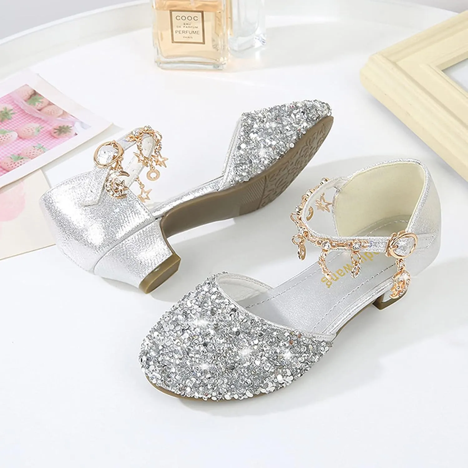 Amtidy Toddler Little Girl Mary Jane Dress Shoes - Ballet Flats for School Party Dress Shoes
