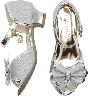 Amtidy Toddler Little Girl Mary Jane Dress Shoes - Ballet Flats for School Party Dress Shoes