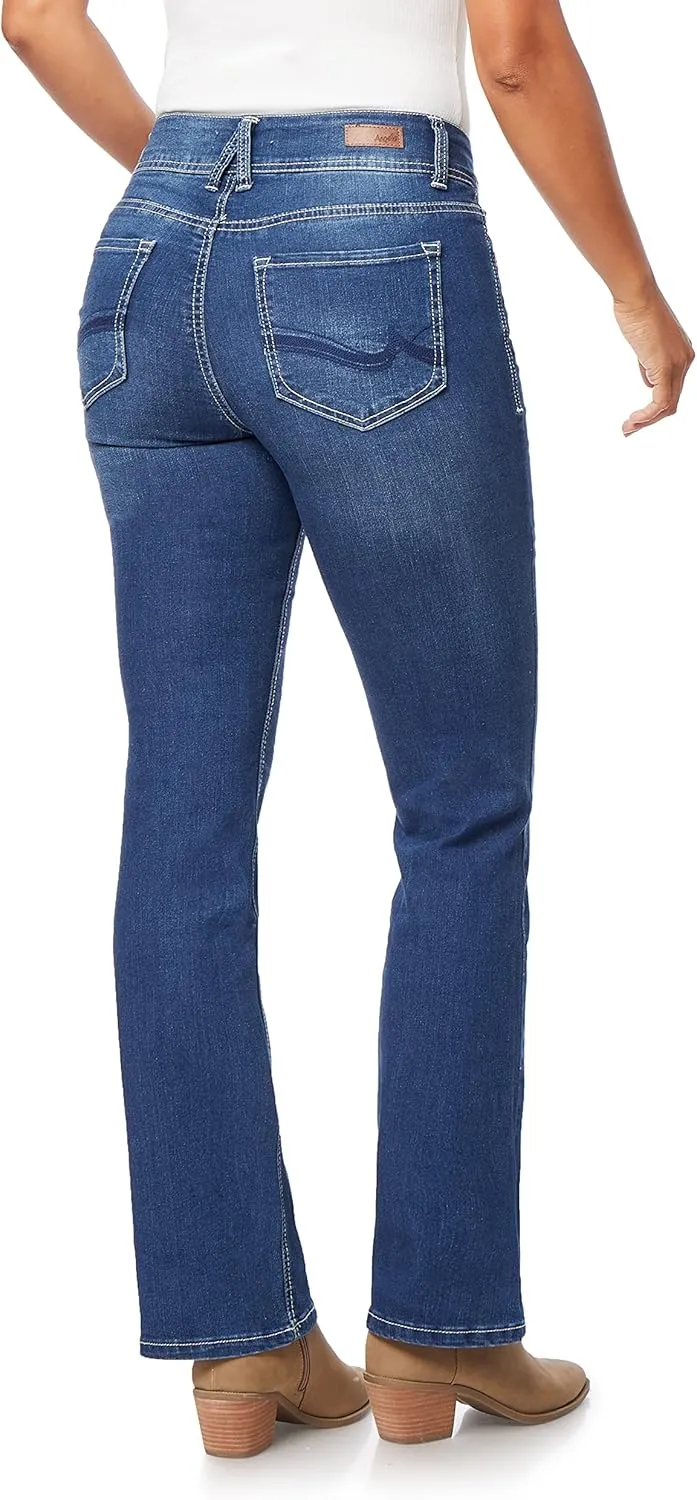 Angels Forever Young Women's Curvy Bootcut Mid-Rise Jeans (Standard and Plus)