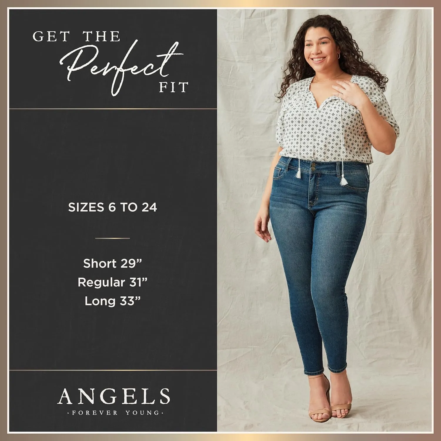 Angels Forever Young Women's Curvy Bootcut Mid-Rise Jeans (Standard and Plus)