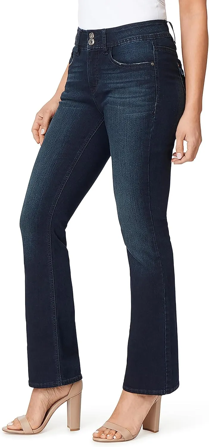 Angels Forever Young Women's Curvy Bootcut Mid-Rise Jeans (Standard and Plus)