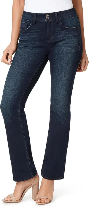 Angels Forever Young Women's Curvy Bootcut Mid-Rise Jeans (Standard and Plus)