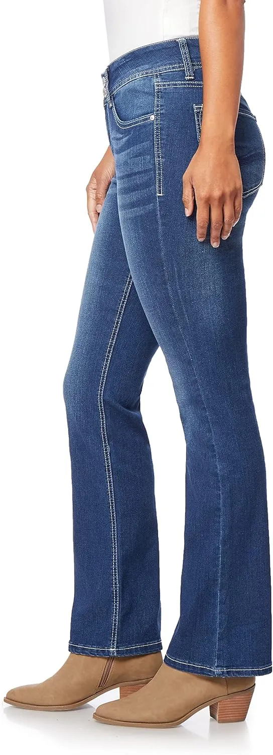 Angels Forever Young Women's Curvy Bootcut Mid-Rise Jeans (Standard and Plus)