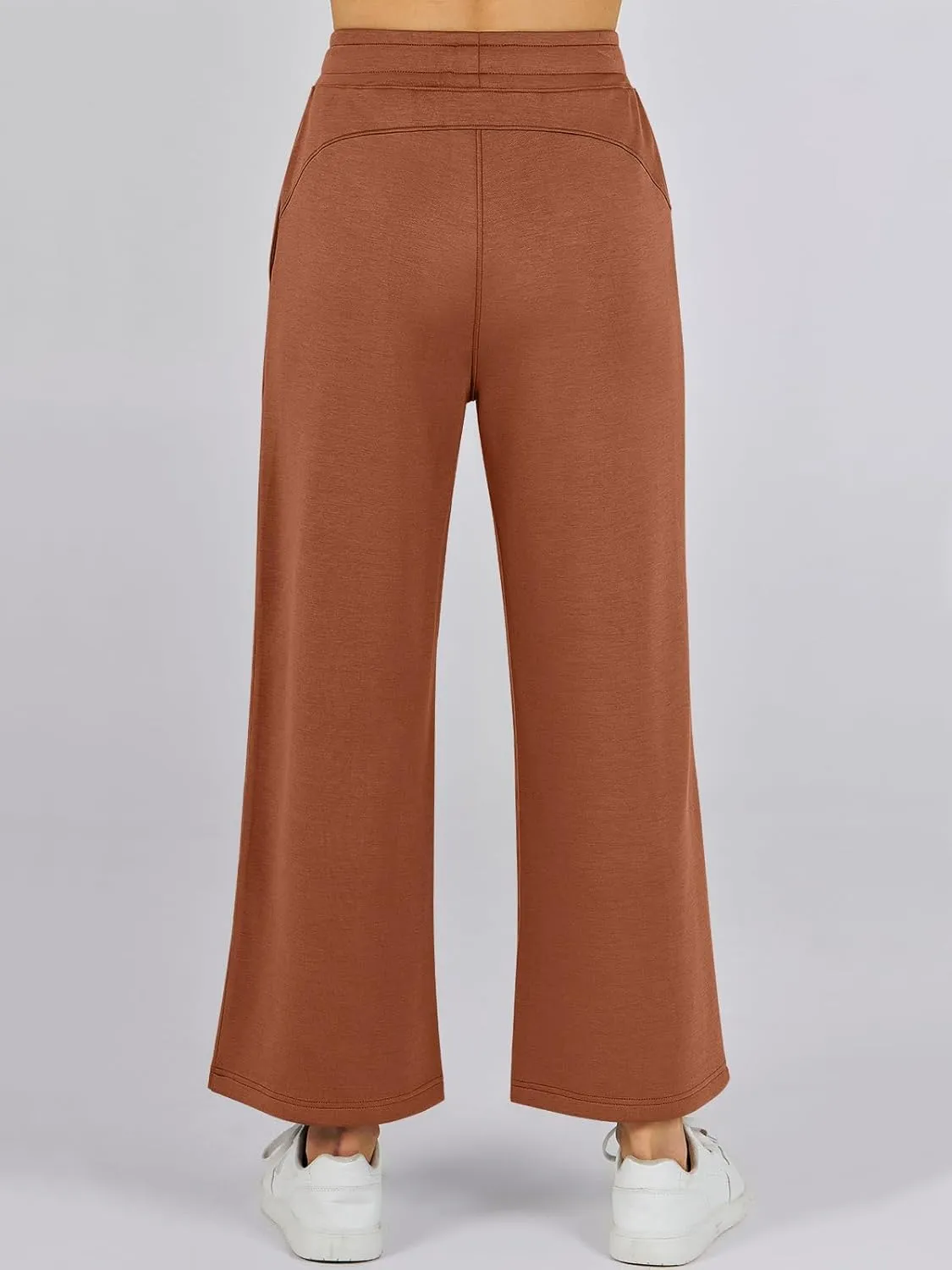 ANRABESS Women 2 Piece Outfits Summer Lounge Sets Mock Neck Top Wide Leg Pants Casual Fashion Tracksuit 2025 Travel Clothes