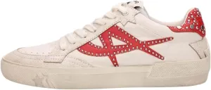 ASH Women's Moonlight Studs Sneakers, Vintage-Inspired Distressed Leather with Bold Starry Logo