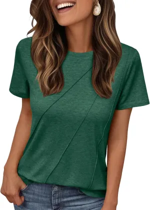 AUTOMET Womens Summer Tops Workout Shirts Beach Vacation Outfits Business Tshirts Dressy Fashion Spring Clothes 2025