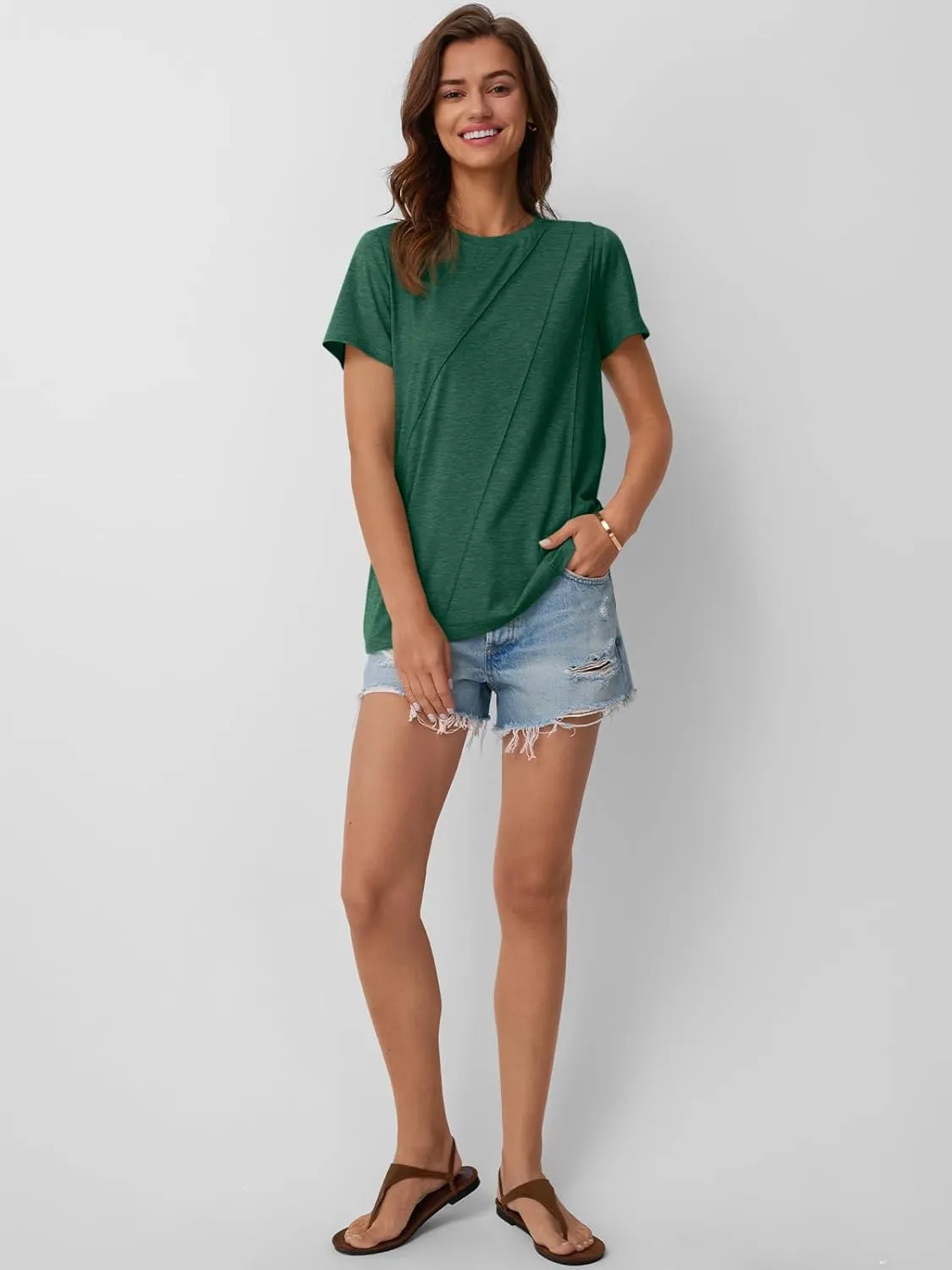 AUTOMET Womens Summer Tops Workout Shirts Beach Vacation Outfits Business Tshirts Dressy Fashion Spring Clothes 2025