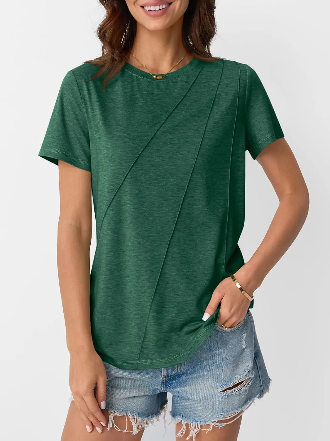 AUTOMET Womens Summer Tops Workout Shirts Beach Vacation Outfits Business Tshirts Dressy Fashion Spring Clothes 2025