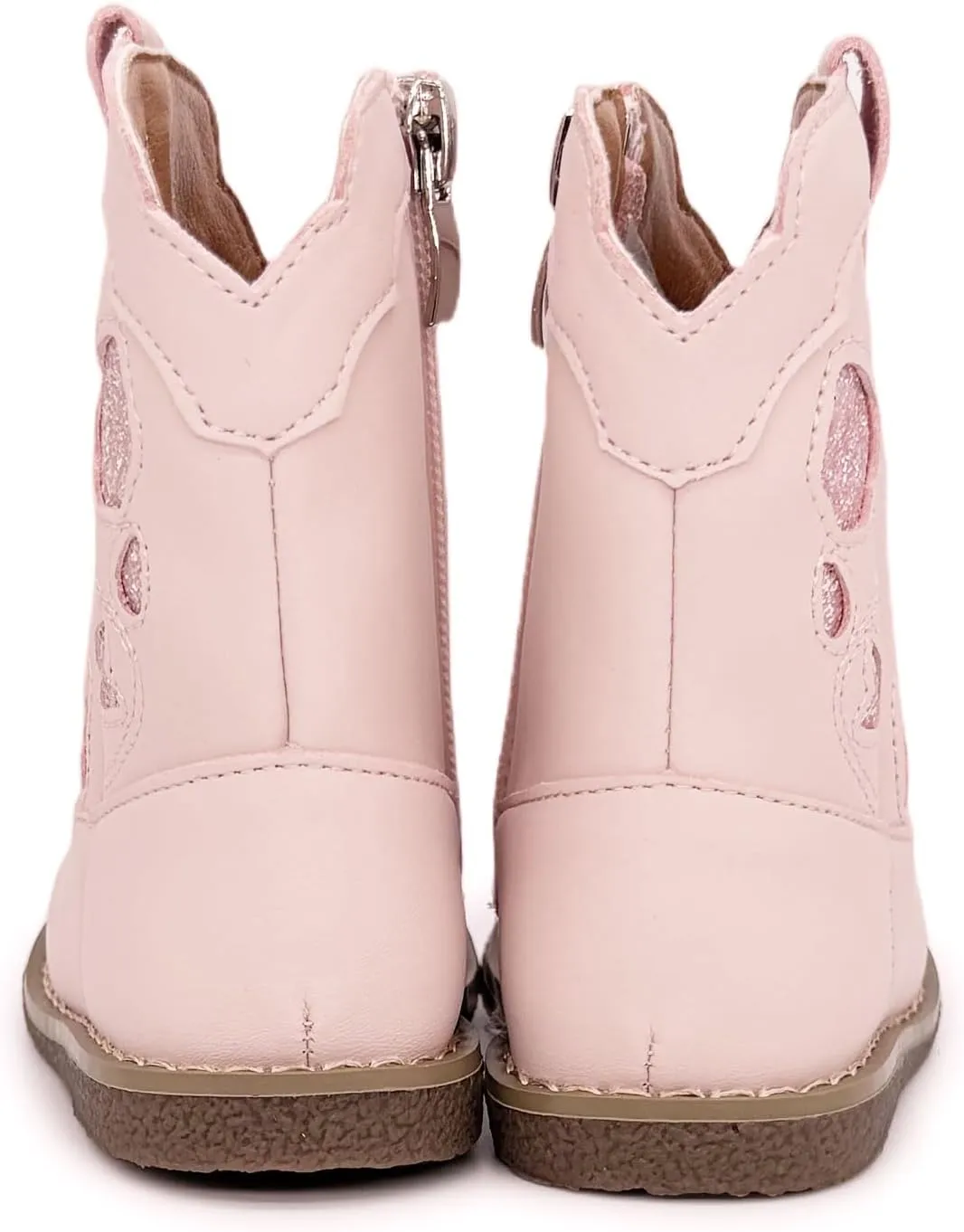 Baby Cowboy Cowgirl Boots Infant Boys Girls Western Booties Round Toe Riding Mid Calf Boots for All Seasons for 6 9 12 15 18 24 Months