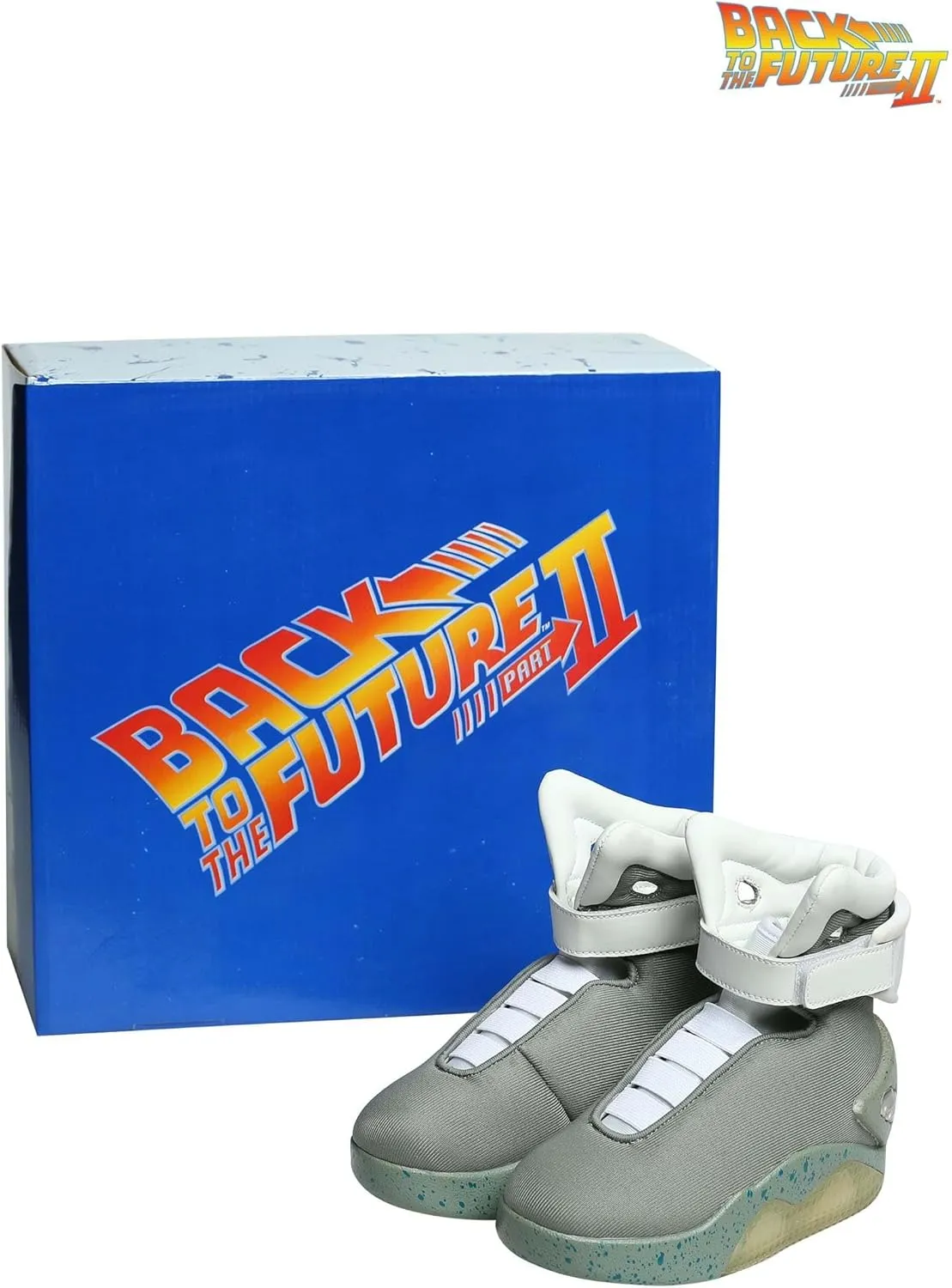 Back to the Future Shoes for Kids - Light Up LED Adjustable Strap Shoes with USB Charger - Movie Cosplay Sneakers