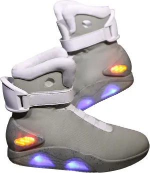 Back to the Future Shoes for Kids - Light Up LED Adjustable Strap Shoes with USB Charger - Movie Cosplay Sneakers