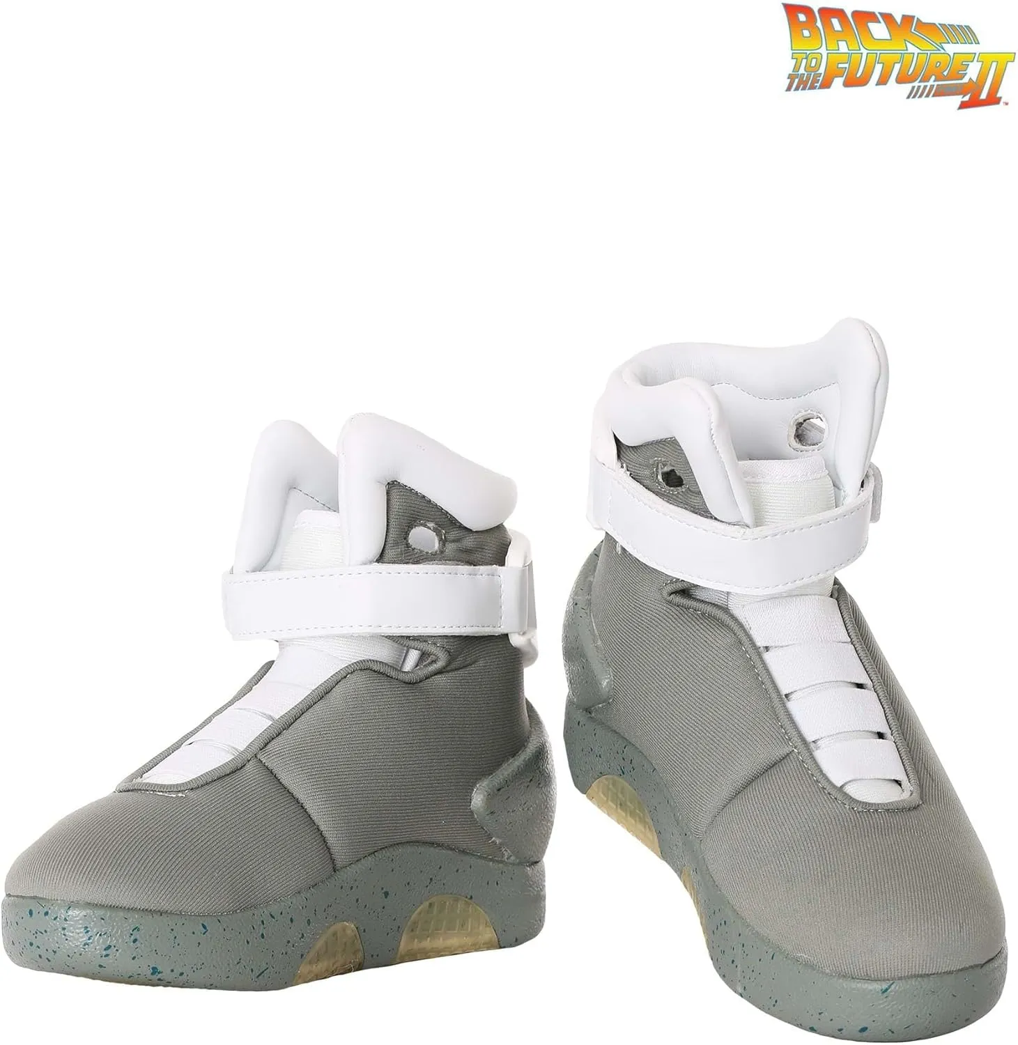 Back to the Future Shoes for Kids - Light Up LED Adjustable Strap Shoes with USB Charger - Movie Cosplay Sneakers
