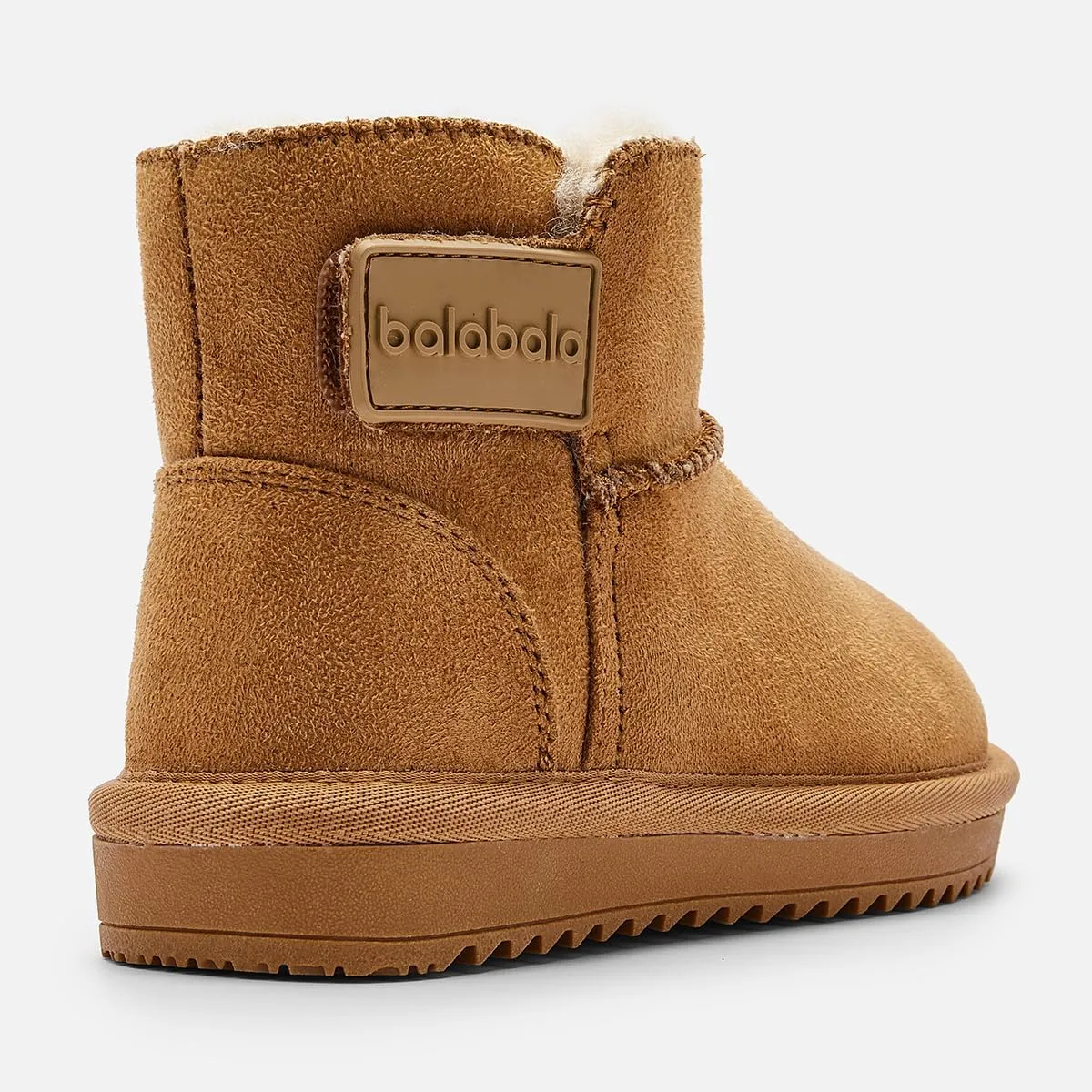 Balabala Little Kids Suede Winter Snow Boots, Warm Fur Lining Comfortable Mini Boots for Toddler Boys Girls