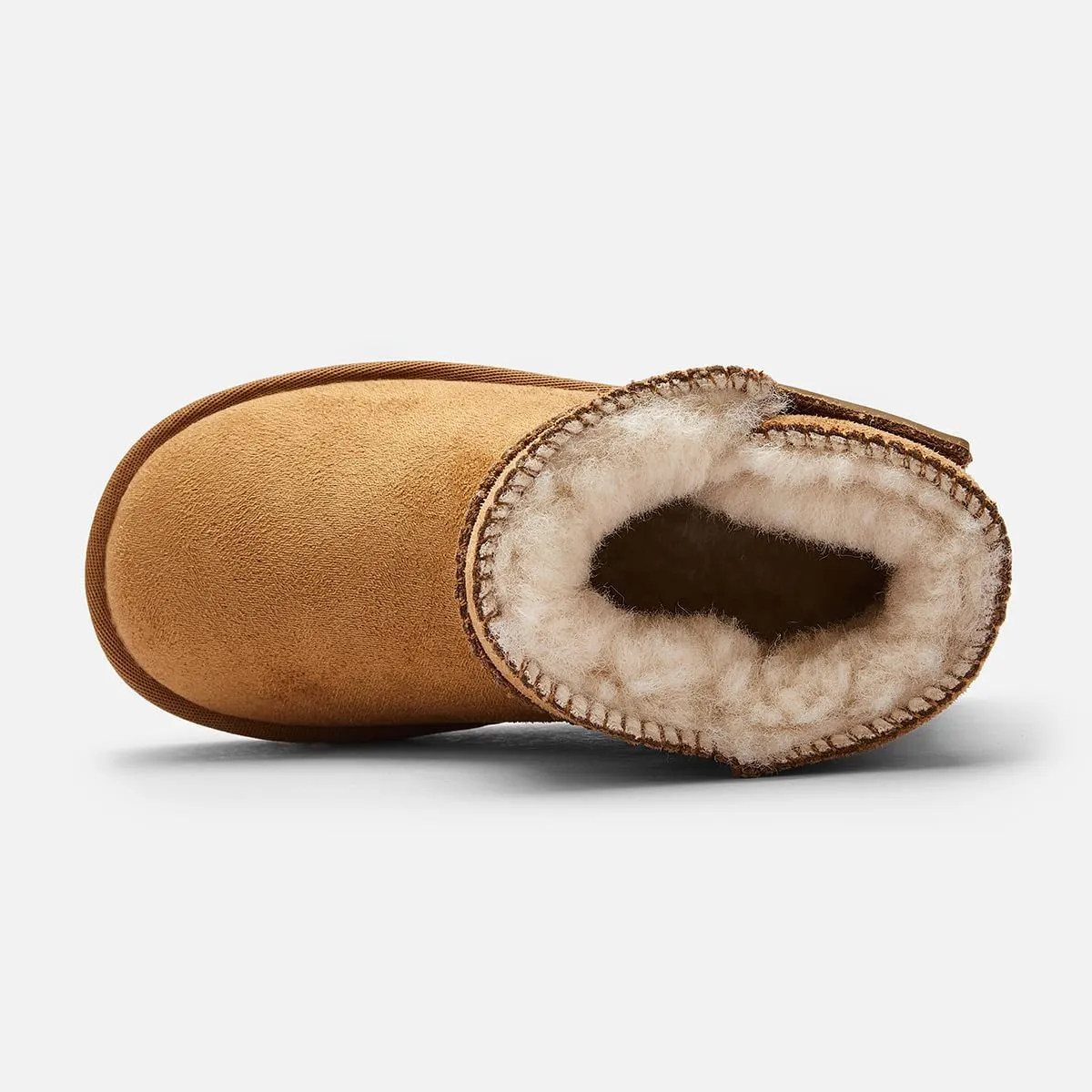 Balabala Little Kids Suede Winter Snow Boots, Warm Fur Lining Comfortable Mini Boots for Toddler Boys Girls