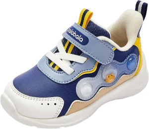 Balabala Unisex Toddler Fashion Walking Shoes, Hook and Loop Anti-Slip Toddler Shoes for Fall Winter