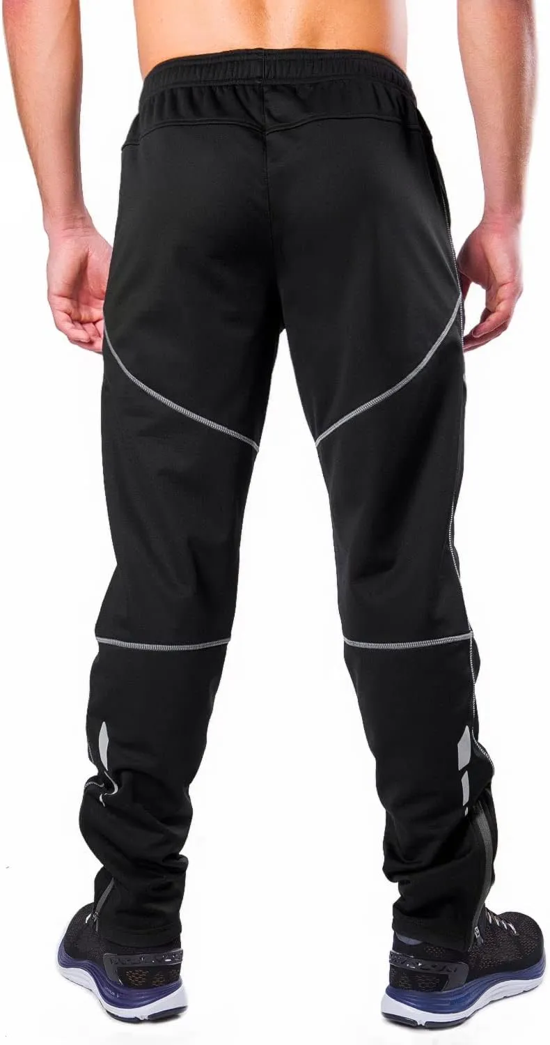 baleaf Men's Fleece Pants Winter Cycling Pants Mountain Bike Clothing Thermal Cold Weather Running Gear