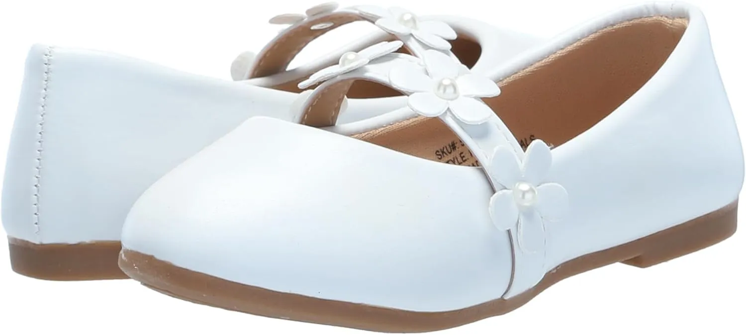 Ballerina Flats - Girls Classic Leatherette Ballet Shoe (Toddler Little Kid Big Kid)