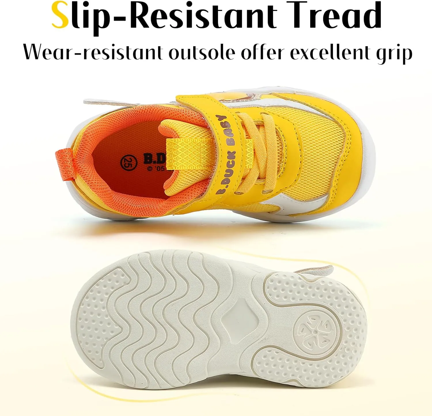 B.Duck Toddler Shoes for Girl and Boy Light Up Shoes [Comfortable & Playful] Kids Shoes with Led Toddler Running Shoes Toddler/Little Kid Sneakers Cute Cartoon Dinosaur Shoes Size 4-13