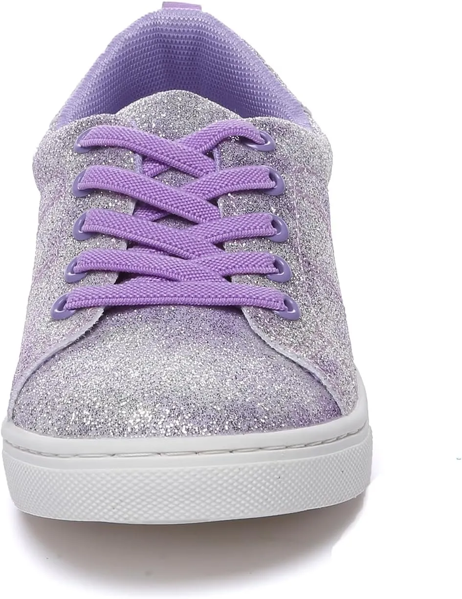 Bernal Girls & Boys Sparkle Glitter Sequin Sneakers Toddler/Little Kid/Big Kid Slip On School Low Top Walking Shoes Show Gift