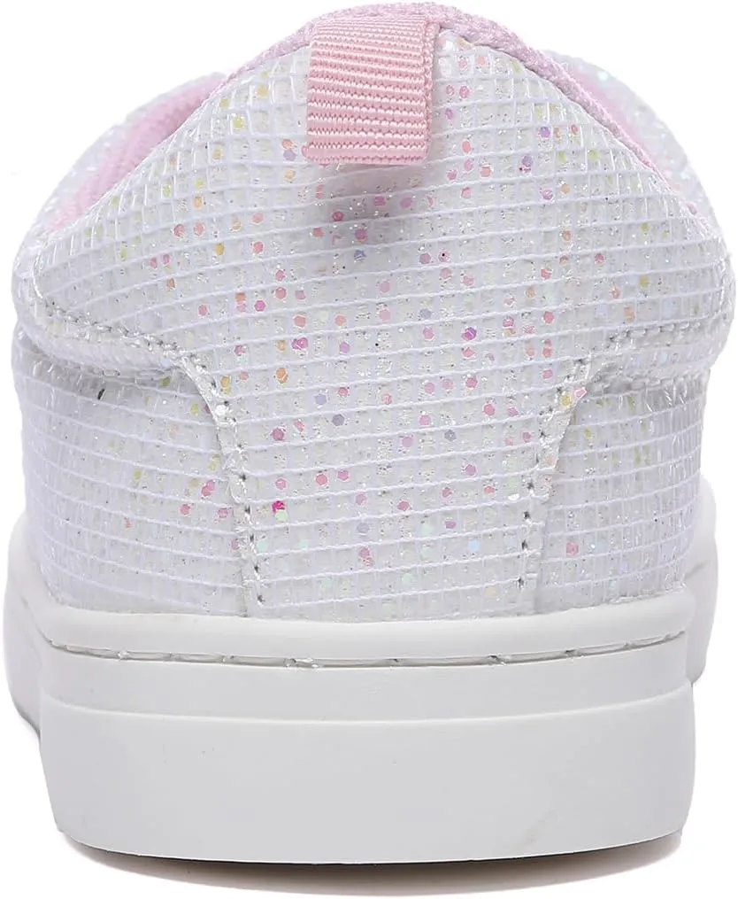 Bernal Girls & Boys Sparkle Glitter Sequin Sneakers Toddler/Little Kid/Big Kid Slip On School Low Top Walking Shoes Show Gift