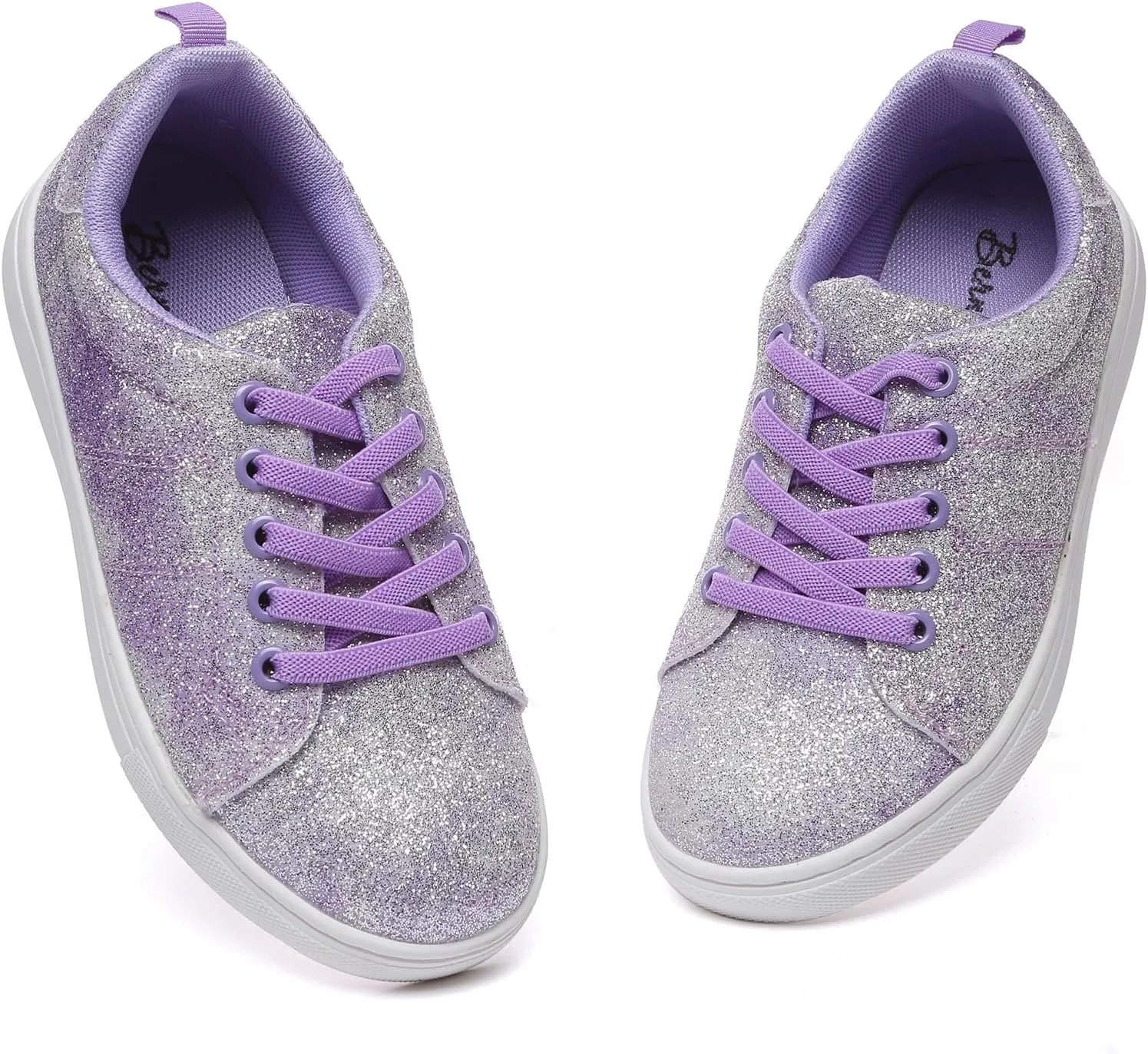 Bernal Girls & Boys Sparkle Glitter Sequin Sneakers Toddler/Little Kid/Big Kid Slip On School Low Top Walking Shoes Show Gift
