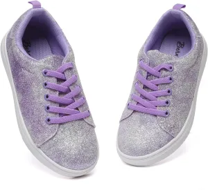 Bernal Girls & Boys Sparkle Glitter Sequin Sneakers Toddler/Little Kid/Big Kid Slip On School Low Top Walking Shoes Show Gift