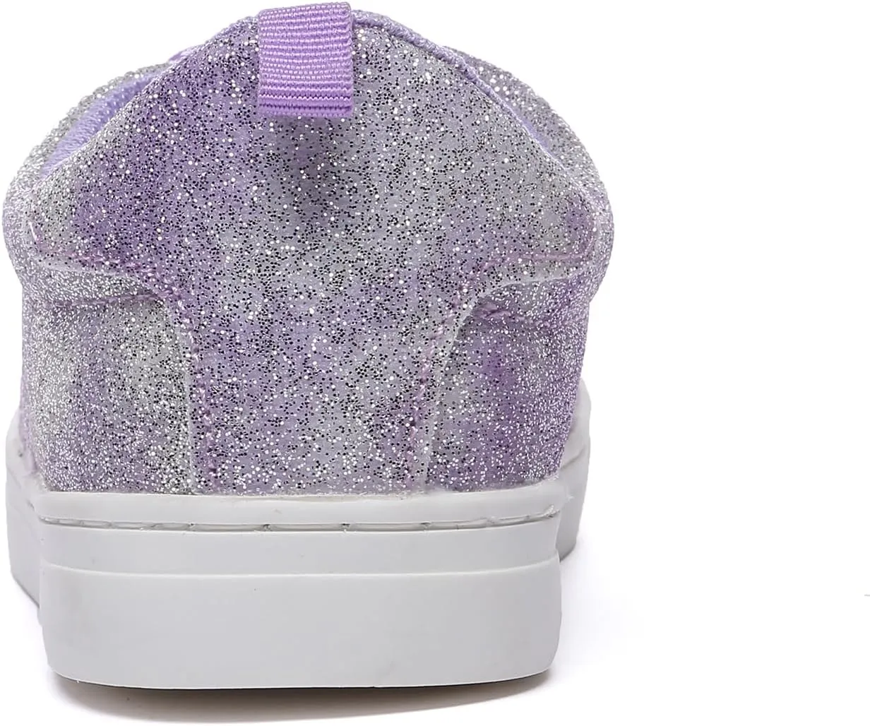Bernal Girls & Boys Sparkle Glitter Sequin Sneakers Toddler/Little Kid/Big Kid Slip On School Low Top Walking Shoes Show Gift