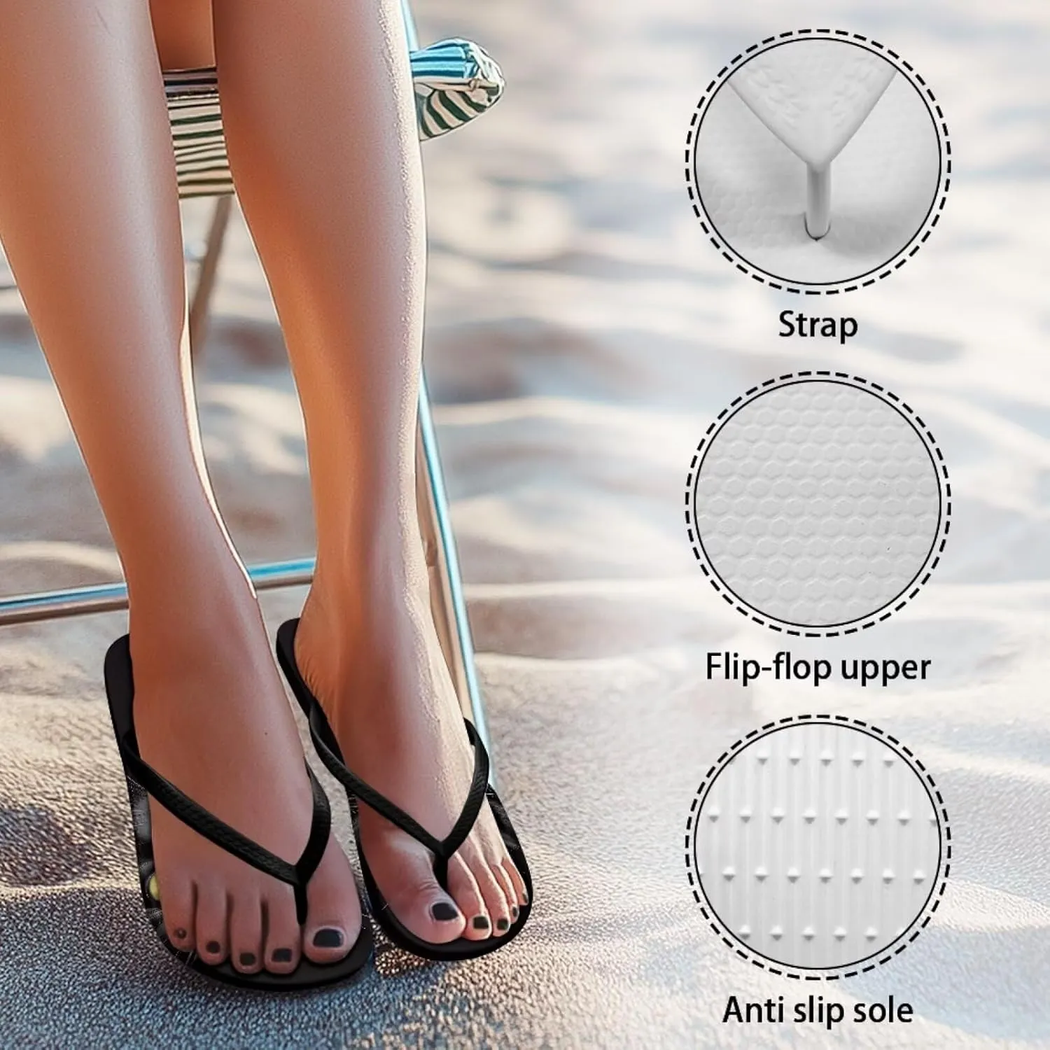 Binienty Cat Animal Print Thong Flip Flops Sandals Women Dressy Summer Flat Bathroom Cushion Slippers