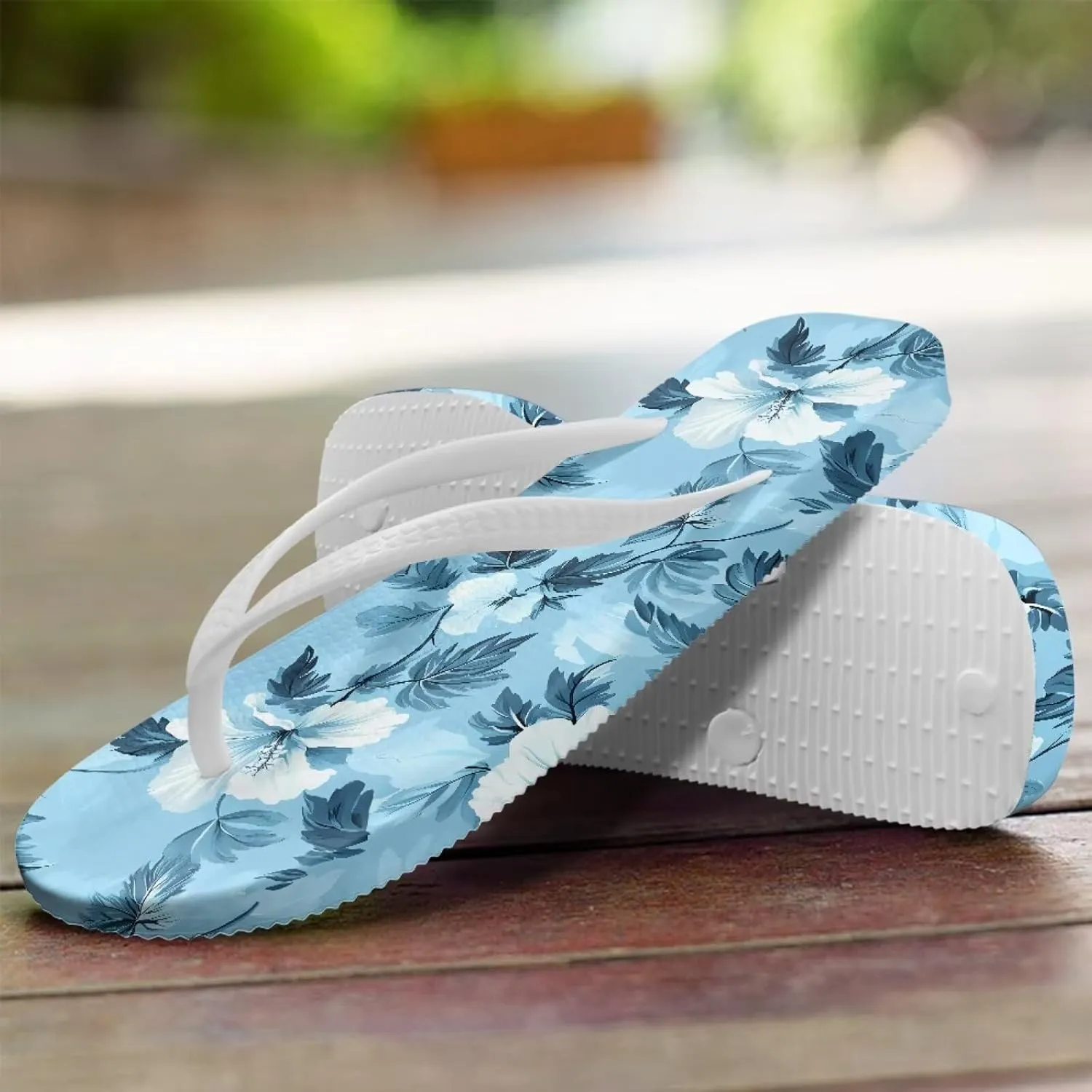 Binienty Flip Flop Women Trendy Tropical Thong Sandal Yoga Mat Slip on Beach Pool Walking Slipper Shoe